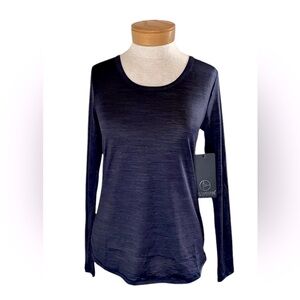 NWT 90° by Reflex Gunmetal Gray Long Sleeve Activewear Running Yoga Workout